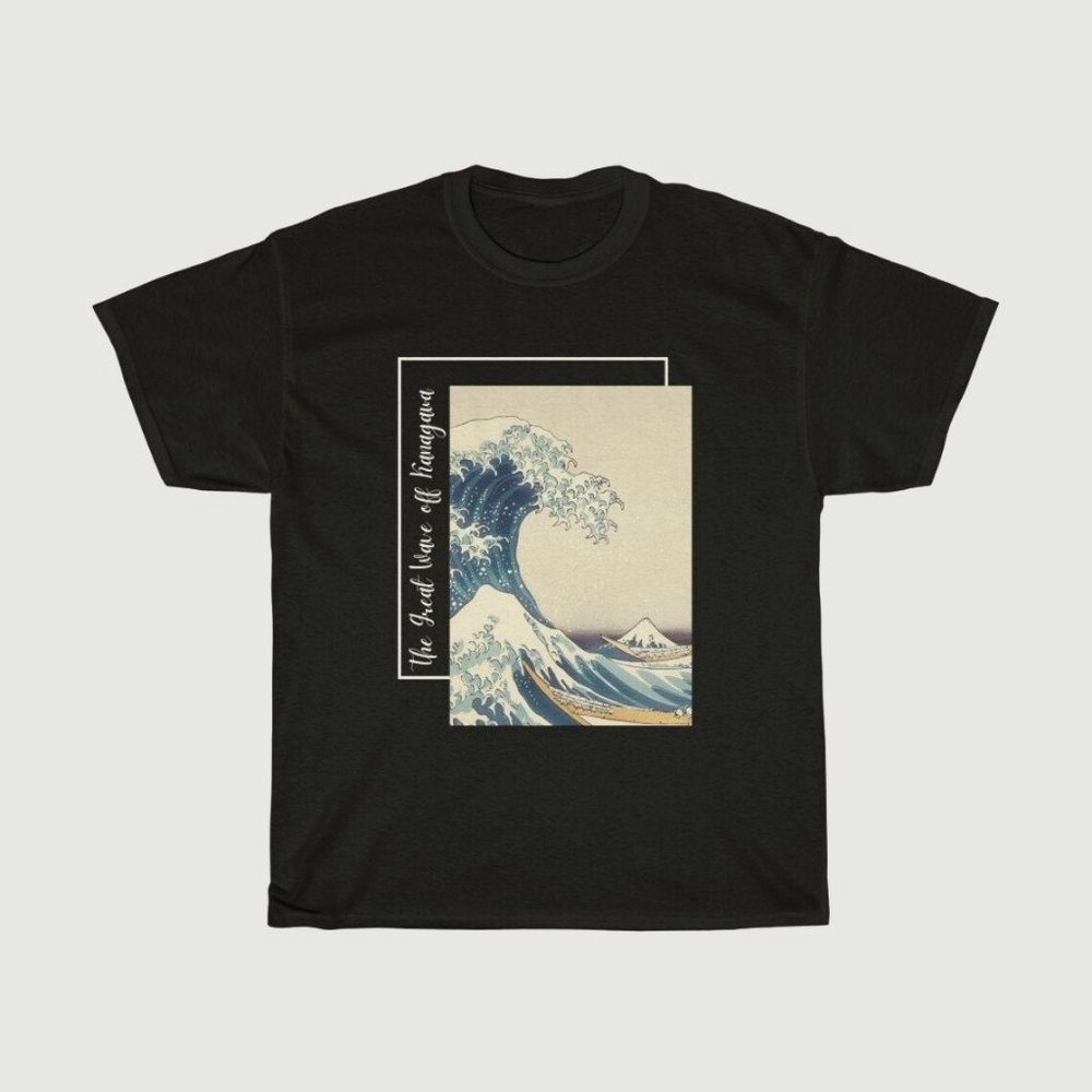 The Great Wave Off Kanagawa print T Shirt